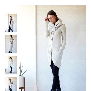 Rebecca King Three Way Sweater in Salt & Pepper